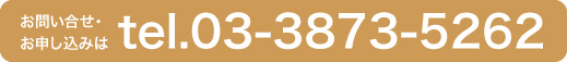 お問い合せ・ お申し込みはtel.03-3873-5262
